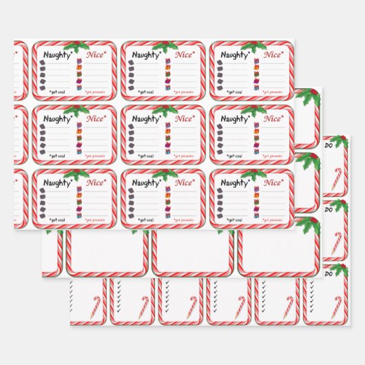 kerstpapier en papier voor de onmiddellijke verpak inpakpapier vel (Set)