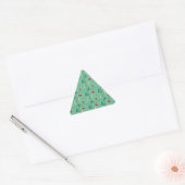 Kerstpapier gesneden Triangle Sticker (Envelop)