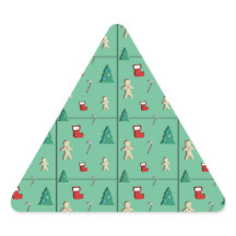 Kerstpapier gesneden Triangle Sticker