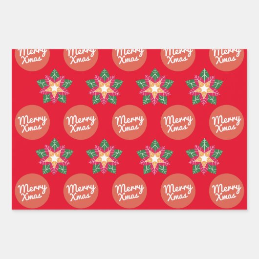 kerstpapier inpakpapier vel (Voorkant)