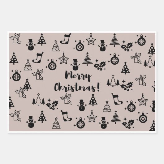 kerstpapier inpakpapier vel (Voorkant)