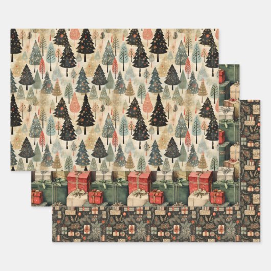  kerstpapier inpakpapier vel (Set)