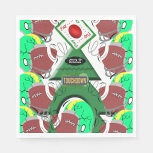 Kerstpapier, luiers, Footballs sport Servet