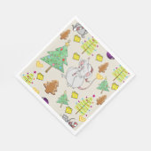 kerstpapier luiers, muizenkaas servet (Hoek)