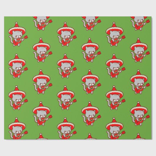 kerstpapier - MEOWIACHI CAT Cadeaupapier (Vlak)