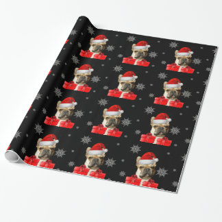 kerstpapier met bulledog cadeaupapier