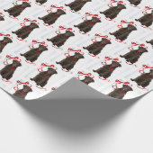 kerstpapier met chocolade-lab cadeaupapier (Hoek)
