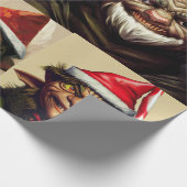 kerstpapier met goblin-vulling cadeaupapier (Hoek)