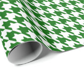 kerstpapier met groene houndstooth-opvulling cadeaupapier (Rol Hoek)