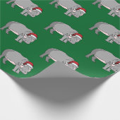 kerstpapier met hippopotamus-overvulling cadeaupapier (Hoek)