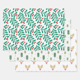 kerstpapier met onmiddellijke verpakking Reeks 3 v Inpakpapier Vel