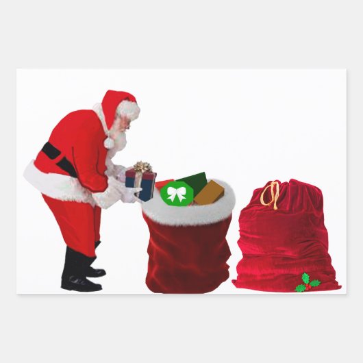 kerstpapier met onmiddellijke verpakking Reeks 3 v Inpakpapier Vel (Voorkant 2)