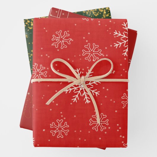 kerstpapier met onmiddellijke verpakking Reeks 3 v Inpakpapier Vel (In situ)