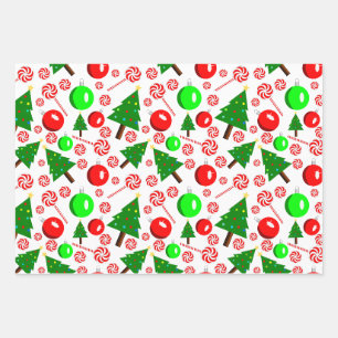 kerstpapier met onmiddellijke verpakking Reeks 3 v Inpakpapier Vel