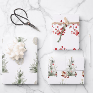 kerstpapier met onmiddellijke verpakking Reeks 3 v Inpakpapier Vel