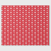 Kerstpapier met rode en witte poka-dot cadeaupapier (Vlak)