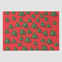 kerstpapier met rood tint