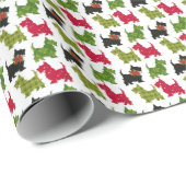 kerstpapier met Schotse terrierprinter Cadeaupapier (Rol Hoek)