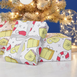 kerstpapier met Snoep-patroonpatronen Cadeaupapier
