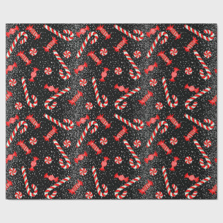 kerstpapier met snoep-ruggegraat cadeaupapier