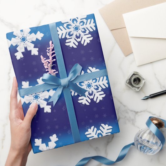kerstpapier met snowflakes cadeaupapier (Geschenken)