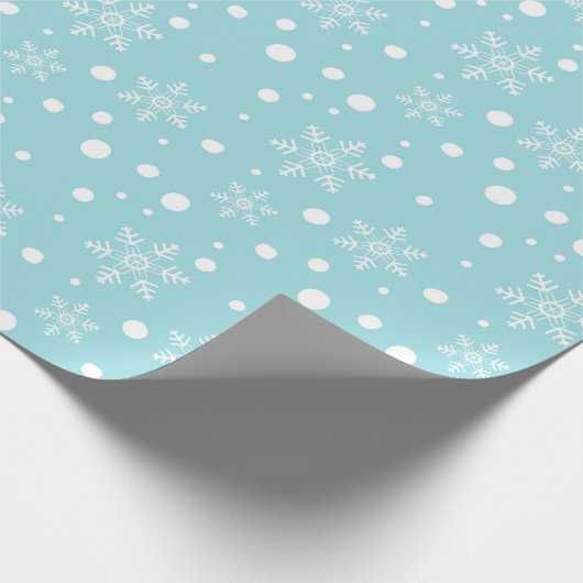 kerstpapier met snowflakes cadeaupapier (Hoek)