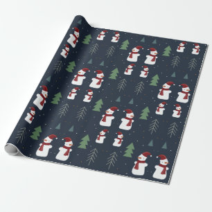 kerstpapier met snowman-matte cadeaupapier