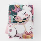 kerstpapier met unicorn Wrapping Inpakpapier Vel (In situ)