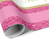 kerstpapier met vulling, met faux, gestript cadeaupapier (Rol Hoek)