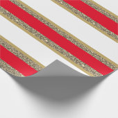 kerstpapier met vulling, met faux, gestript cadeaupapier (Hoek)