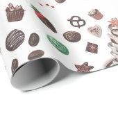 kerstpapier met warme chocolade cadeaupapier (Rol Hoek)
