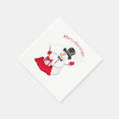 Kerstpapier Napkins-Snowman Servet (Hoek)