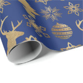 kerstpapier - Noords goud Cadeaupapier (Rol Hoek)