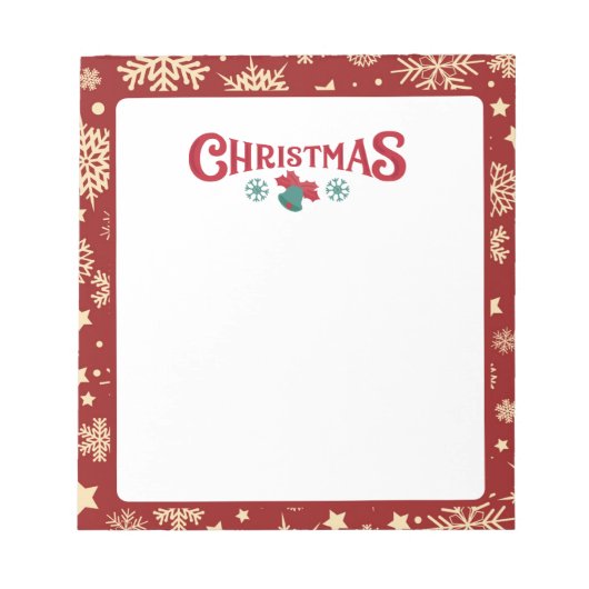 kerstpapier notitieblok (Voorkant)