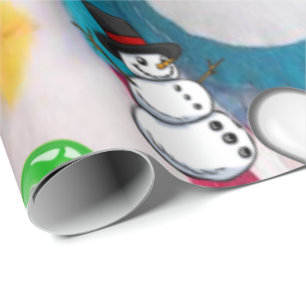 kerstpapier pinguïn cadeaupapier