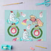 kerstpapier poly Beer vis Snowman Tissuepapier (Craft)