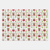 kerstpapier Reindeer Snowman Santa Wrapping Paper (Voorkant 3)