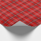 kerstpapier - rood tartan cadeaupapier (Hoek)