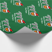 kerstpapier | Santa hat basketbal Cadeaupapier (Hoek)