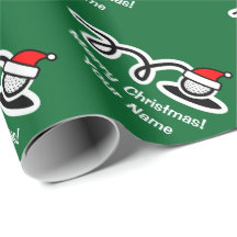 kerstpapier | Santa hat golf ball
