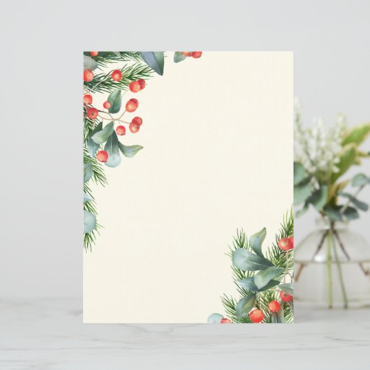 kerstpapier, schrijfpapier (Staand voorkant)