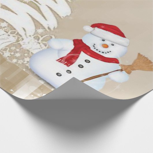 kerstpapier Snowman Cadeaupapier (Hoek)