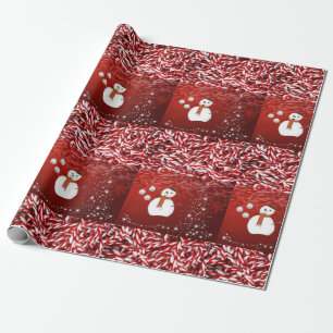 kerstpapier Snowman Cadeaupapier