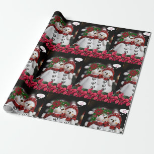 kerstpapier Snowman Cadeaupapier