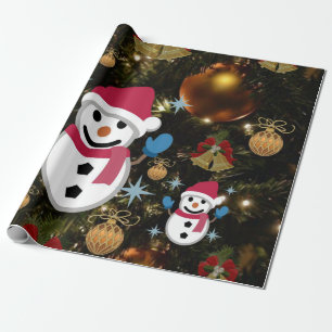 kerstpapier Snowman Cadeaupapier
