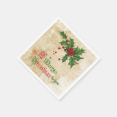 kerstpapier uit Holly en Merry Napkin Servet (Hoek)