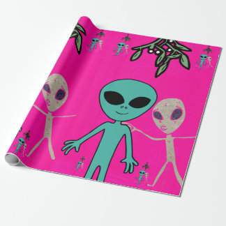 kerstpapier voor Alien Wrapping Cadeaupapier
