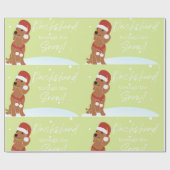kerstpapier voor dachshund cadeaupapier (Vlak)