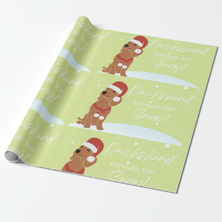 kerstpapier voor dachshund cadeaupapier