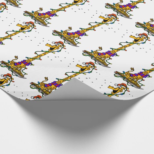 kerstpapier voor Giraffes Cadeaupapier (Hoek)